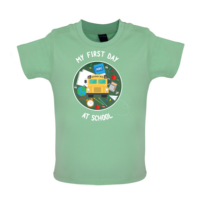 My First Day At School Baby T Shirt