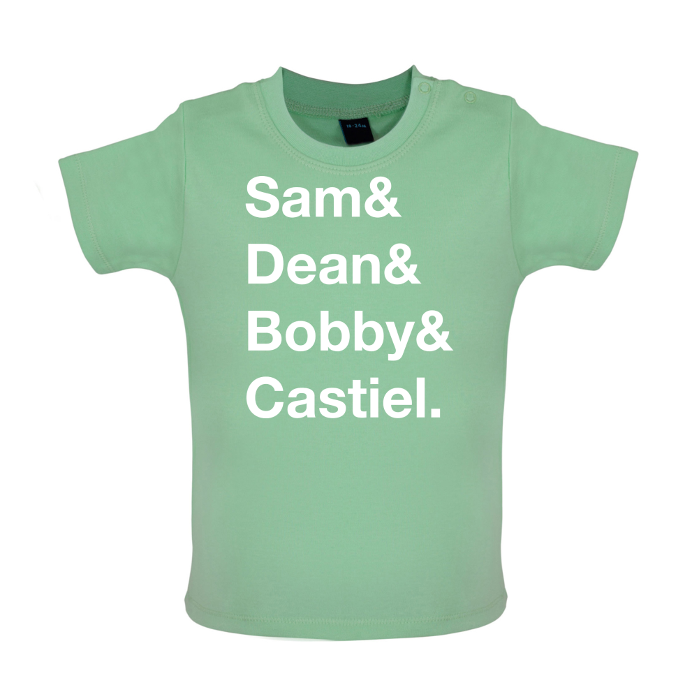 Sam & Dean & Bobby & Castiel Baby T Shirt