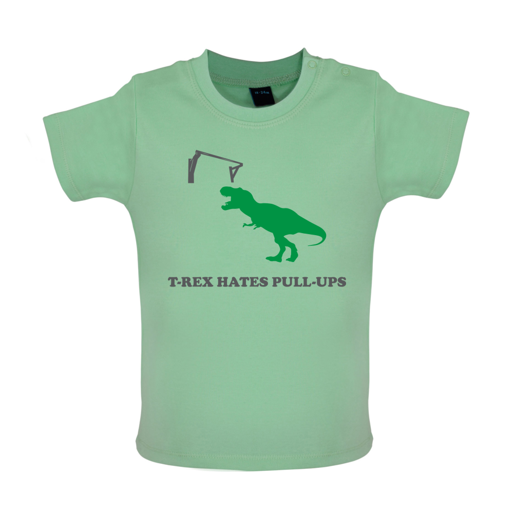 T-Rex Hates Pull-Ups Baby T Shirt