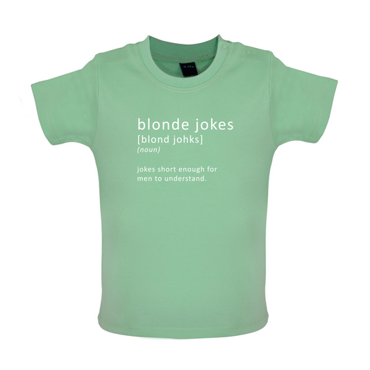 Funny Definition Blonde Jokes Baby T Shirt