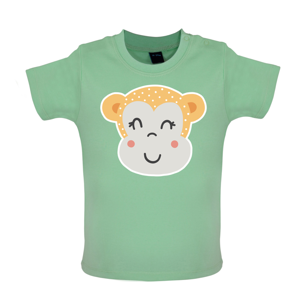 Smiley Face Monkey  Baby T Shirt