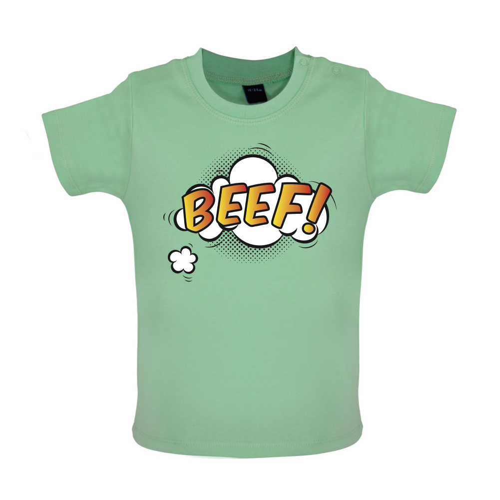 BEEF Word Art Baby T Shirt