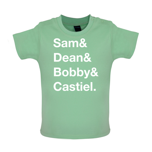 Sam & Dean & Bobby & Castiel Baby T Shirt