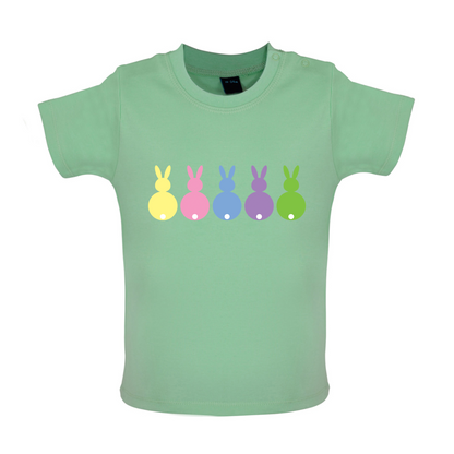 Multi Colour Easter Bunny's Baby T Shirt