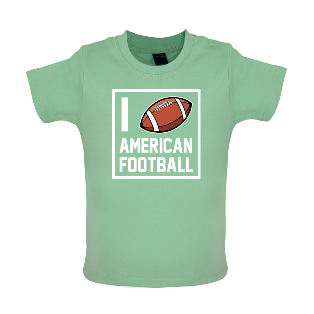 I Heart American Football Baby T Shirt