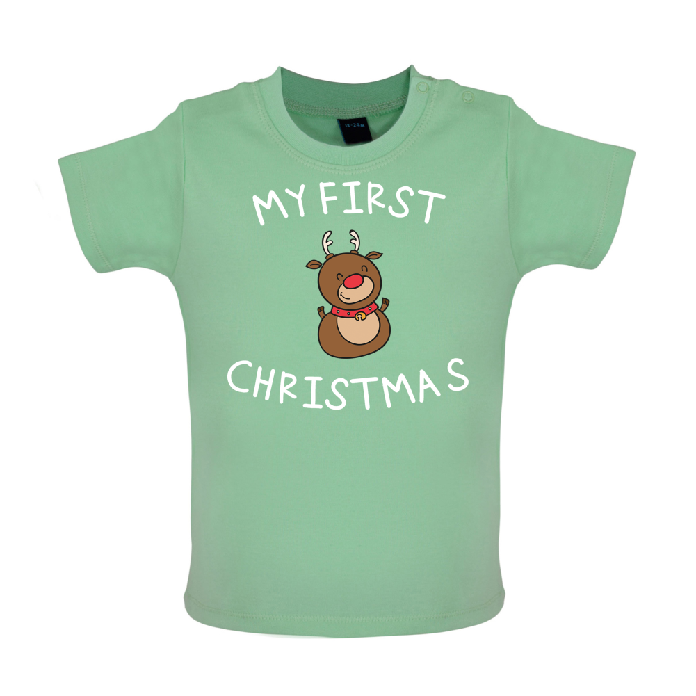 Reindeer First Xmas Baby T Shirt
