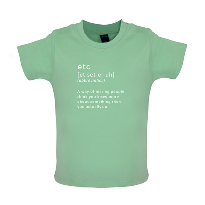 Funny Definition etc Baby T Shirt