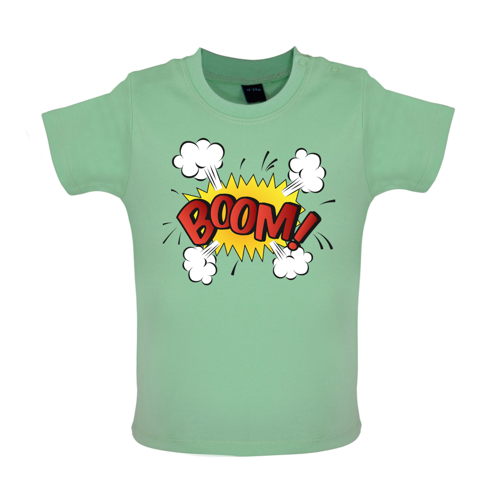 BOOM! Word Art Baby T Shirt