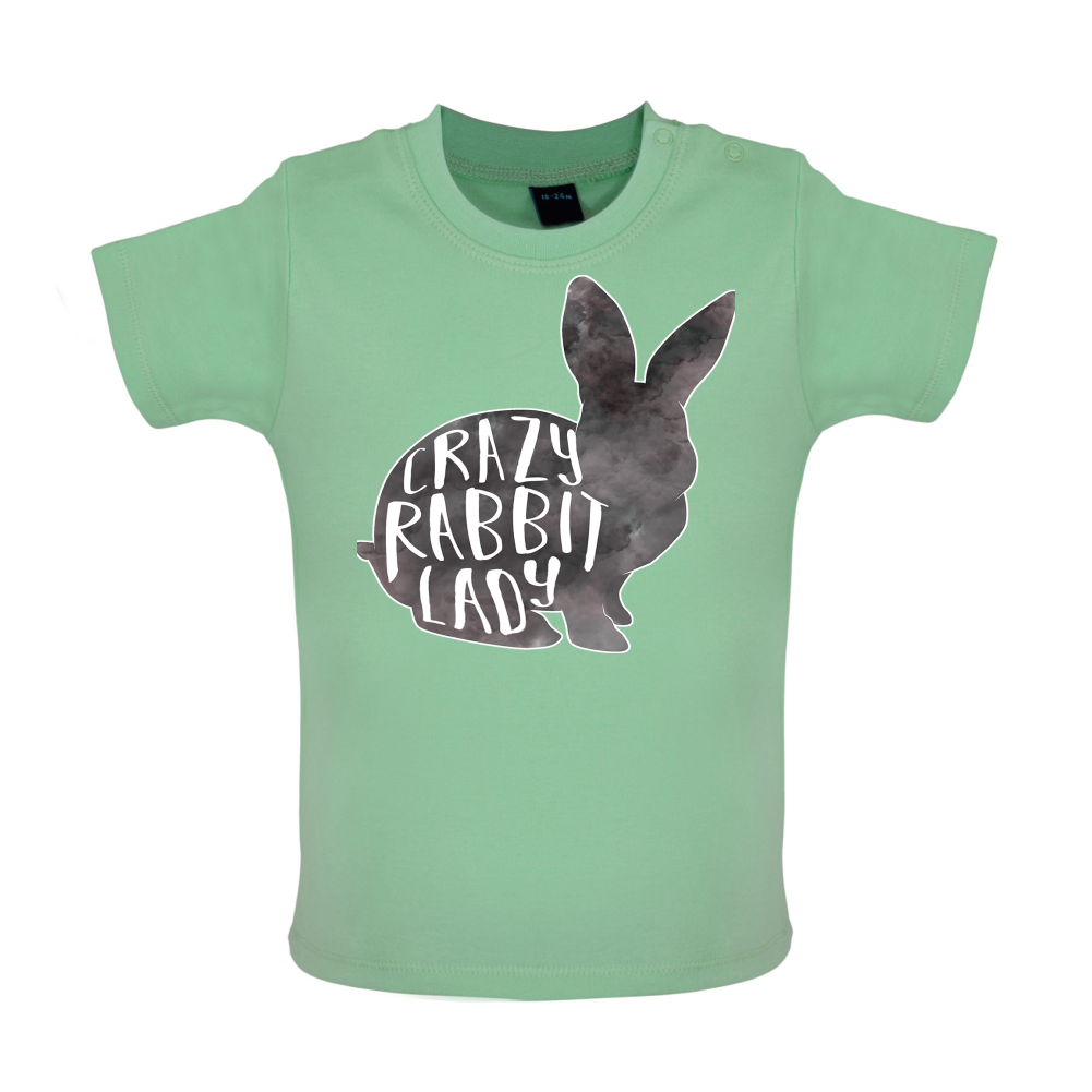 Crazy Rabbit Lady Baby T Shirt