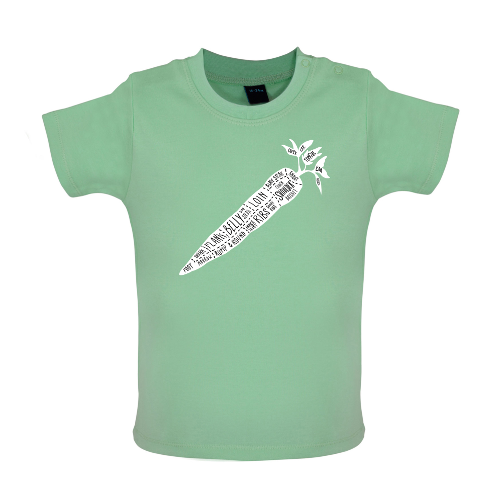 Butcher Carrot Diagram Baby T Shirt