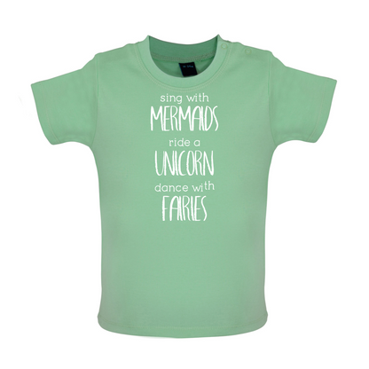 Sing With Mermaaids Baby T Shirt