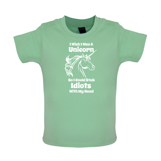 I Wish I Was A Unicorn Baby T Shirt