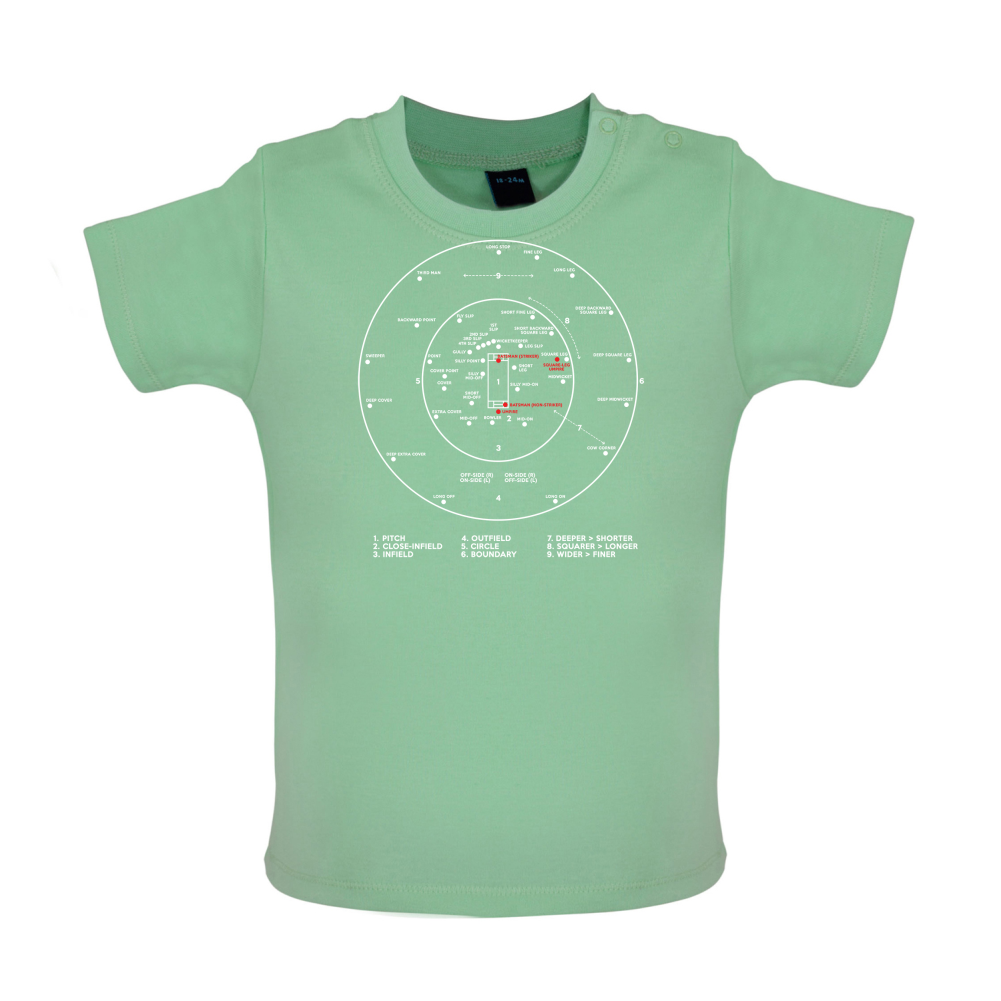 Cricket Ground Diagram Baby T Shirt