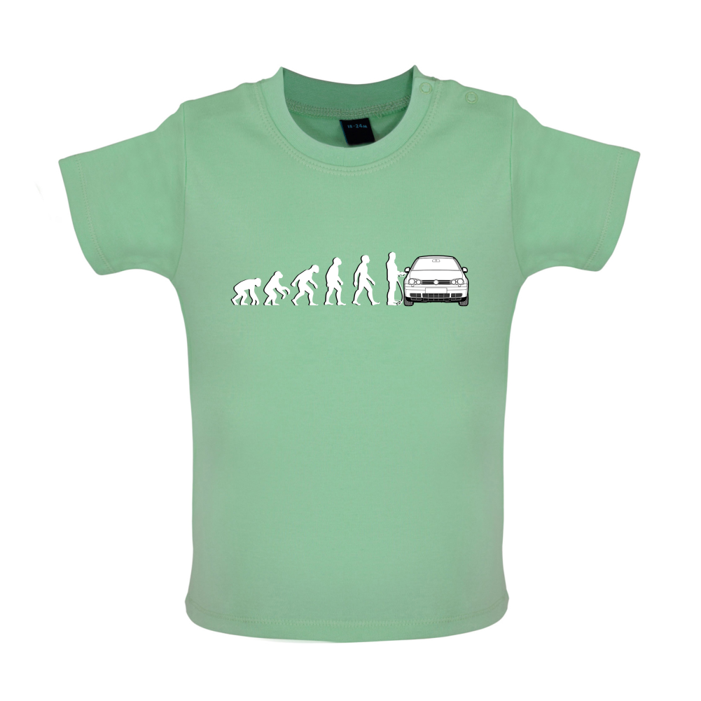 Evolution of Man Mk4 Golf Driver Baby T Shirt