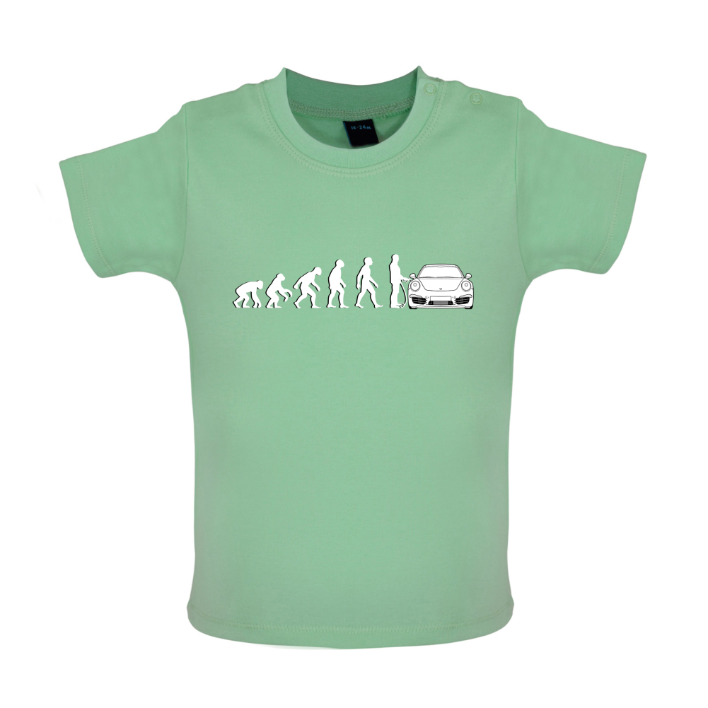 Evolution of Man 911 Driver Baby T Shirt