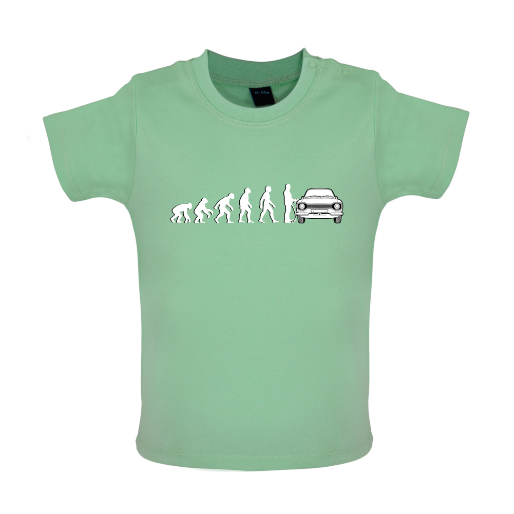 Evolution of Man Mk1 Escort Driver Baby T Shirt