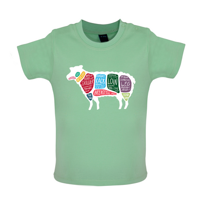 Butcher Sheep Diagram Baby T Shirt