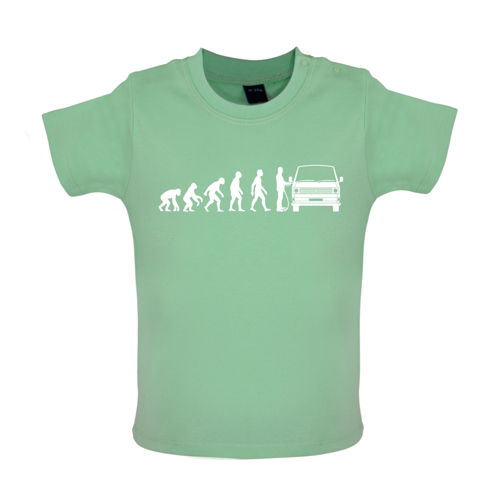 Evolution of Man T3 - T25 Campervan Baby T Shirt