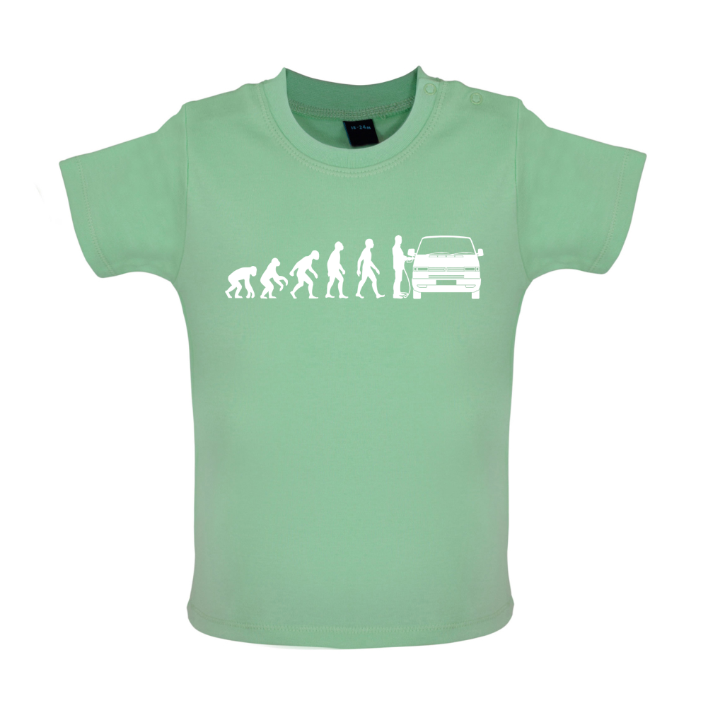 Evolution of Man T4 Campervan Baby T Shirt