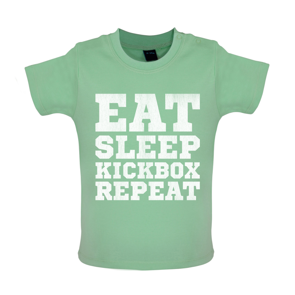 Eat Sleep Kickbox REPEAT Baby T Shirt