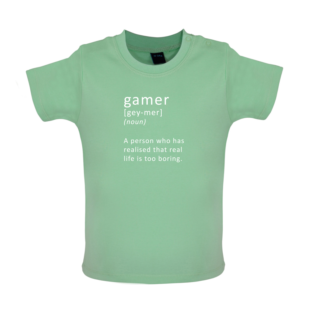 Funny Definition Gamer Baby T Shirt
