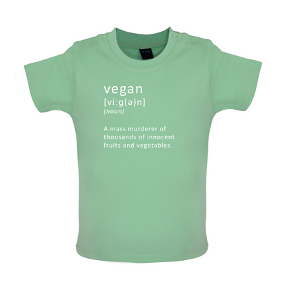 Funny Definition Vegan Baby T Shirt