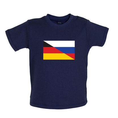 Half German Half Russian Flag Baby T Shirt