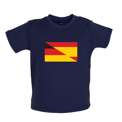 Half German Half Spanish Flag Baby T Shirt