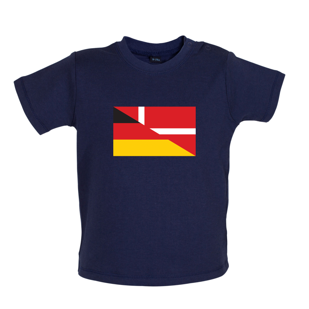 Half German Half Danish Flag Baby T Shirt