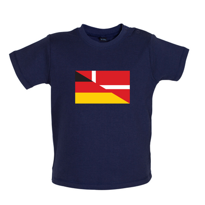Half German Half Danish Flag Baby T Shirt