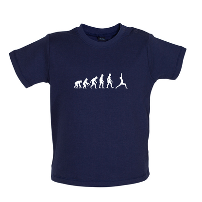 Evolution Of Man Yoga Baby T Shirt