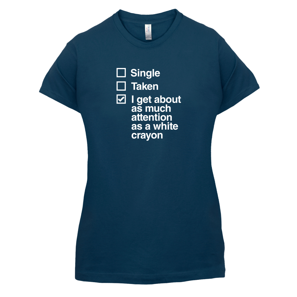 Single Taken White Crayon T Shirt