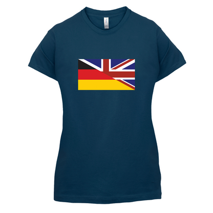 Half German Half British Flag T Shirt