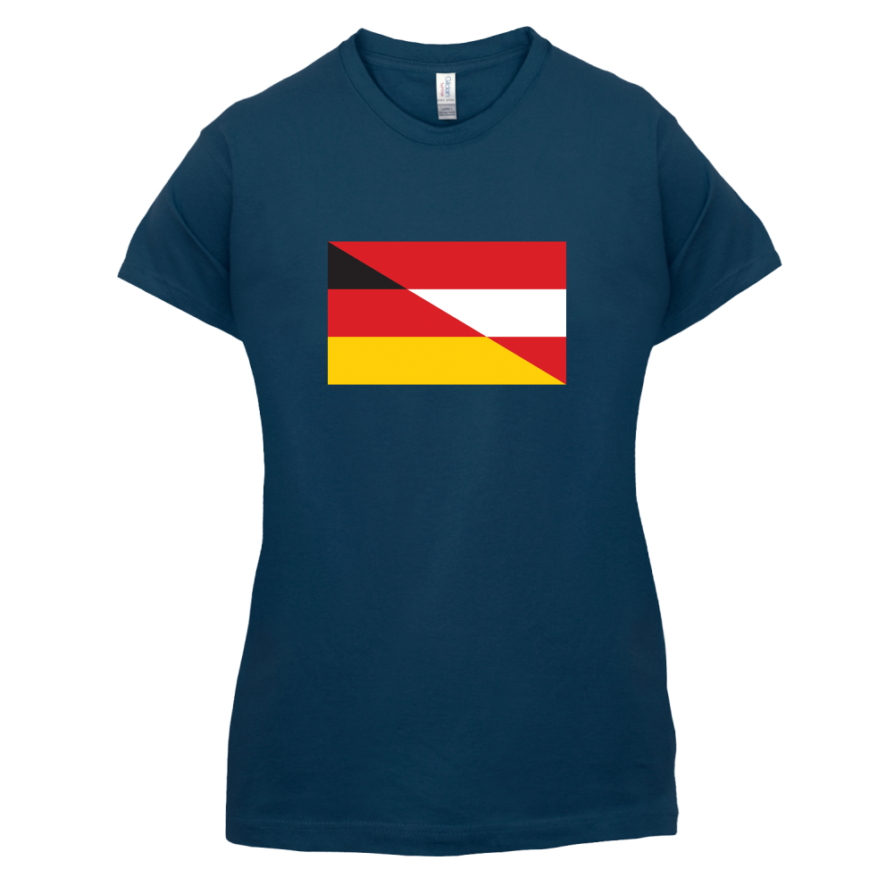 Half German Half Austrian Flag T Shirt