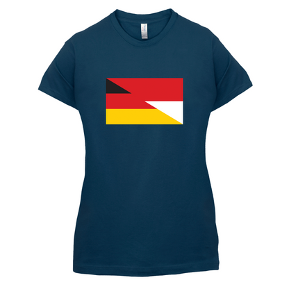 Half German Half Polish Flag T Shirt