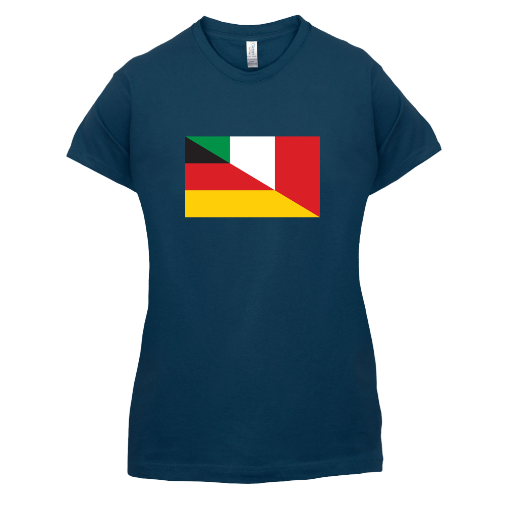 Half German Half Italian Flag T Shirt