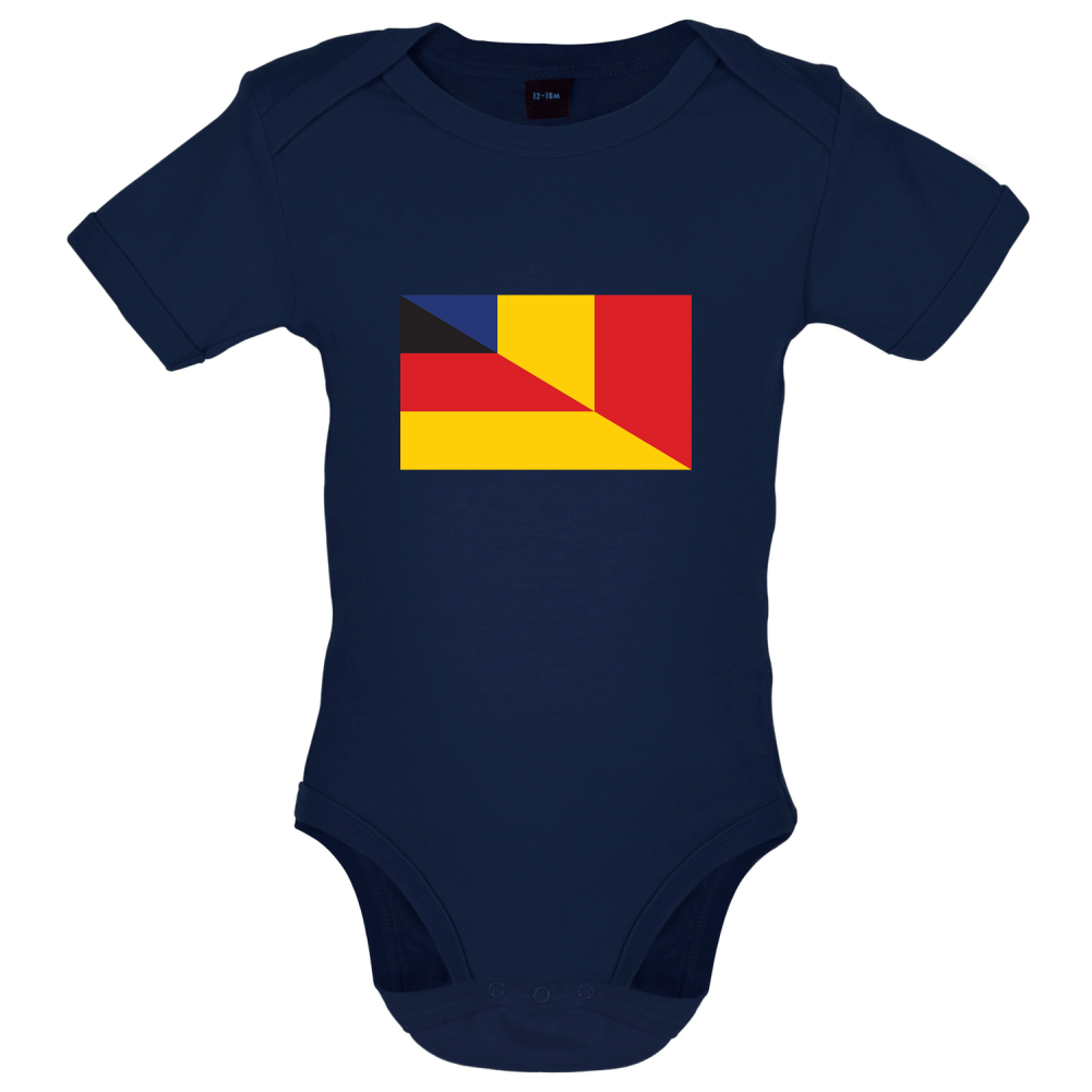 Half German Half Romanian Flag Baby T Shirt