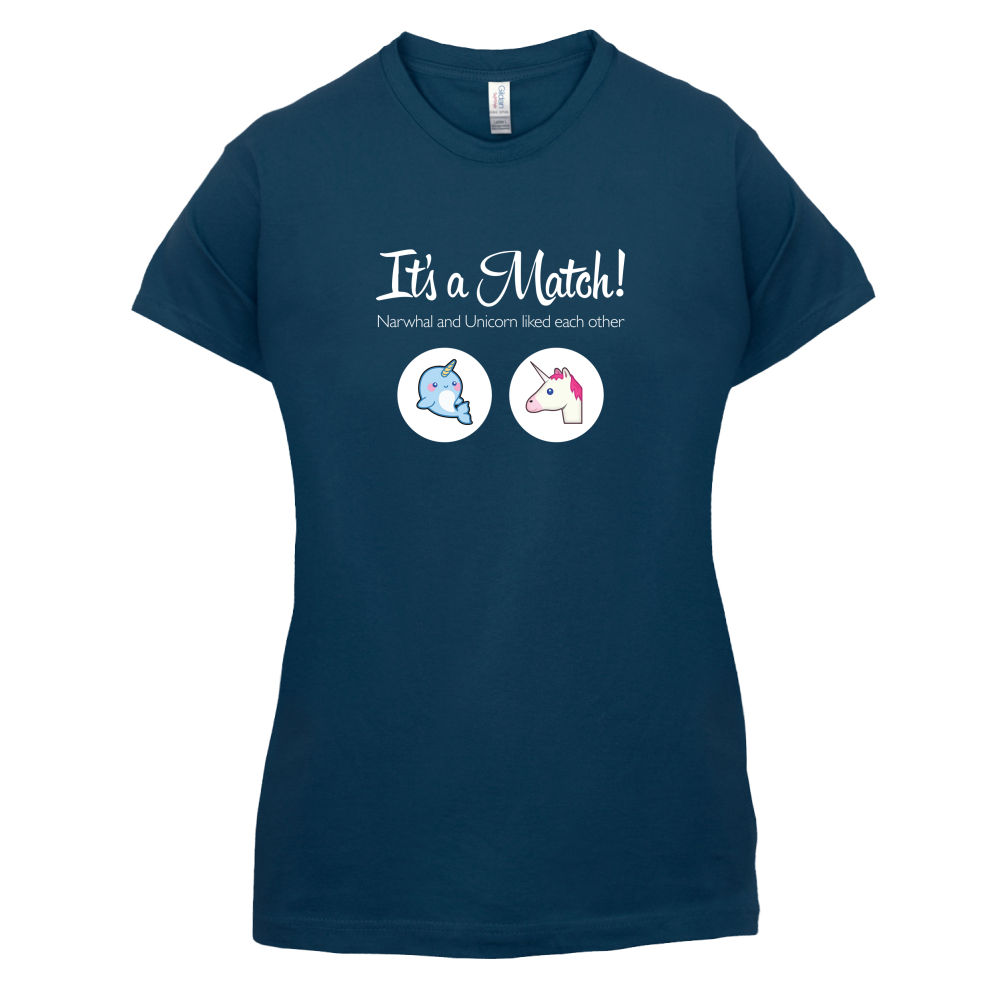 It's A Match Narwhal and Unicorn T Shirt