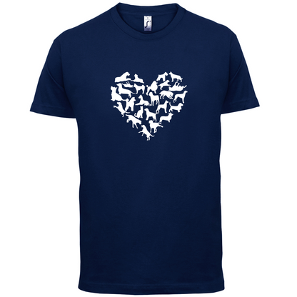 Love Heart Dogs T Shirt