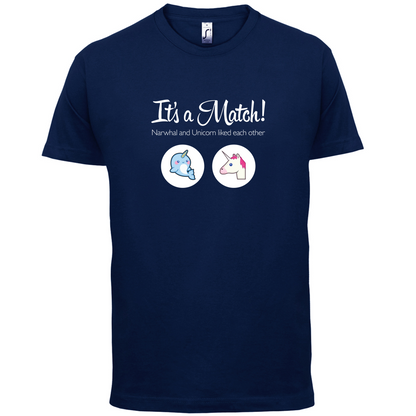 It's A Match Narwhal and Unicorn T Shirt