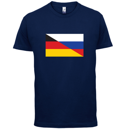 Half German Half Russian Flag T Shirt