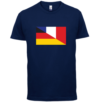 Half German Half French Flag T Shirt