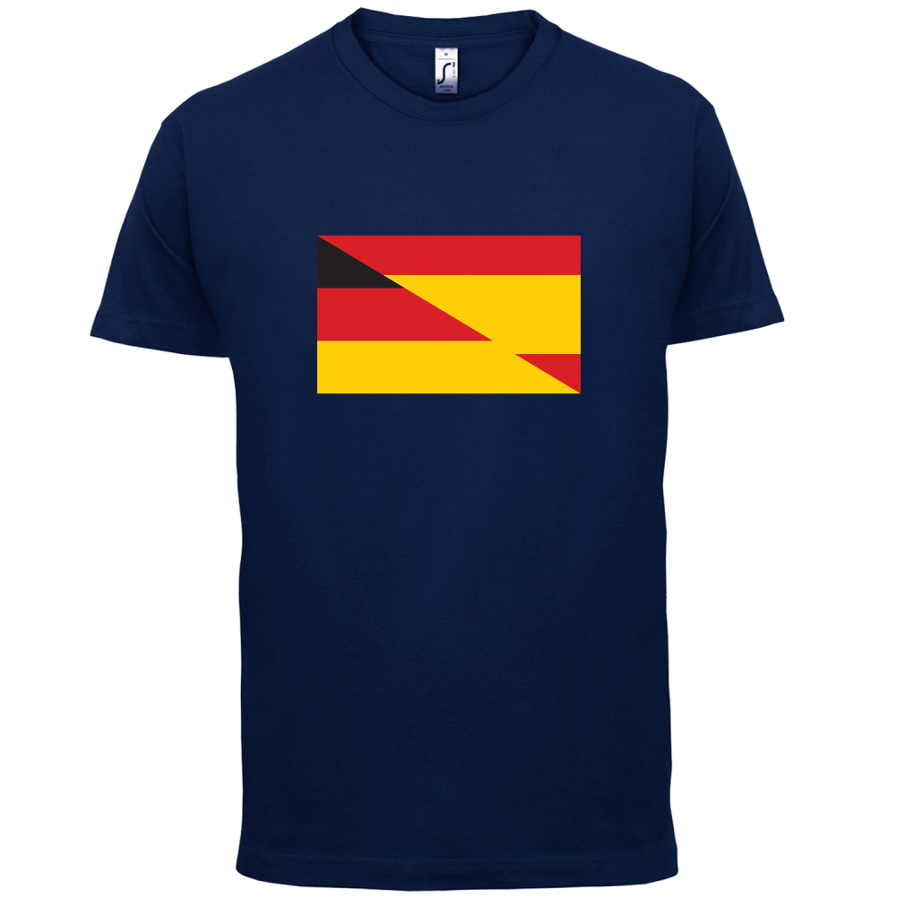 Half German Half Spanish Flag T Shirt