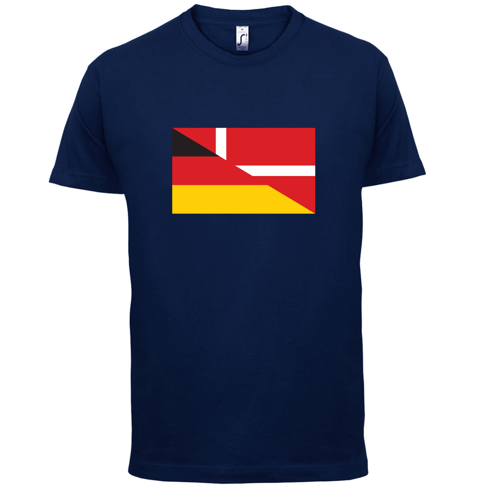 Half German Half Danish Flag T Shirt