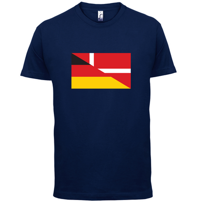 Half German Half Danish Flag T Shirt