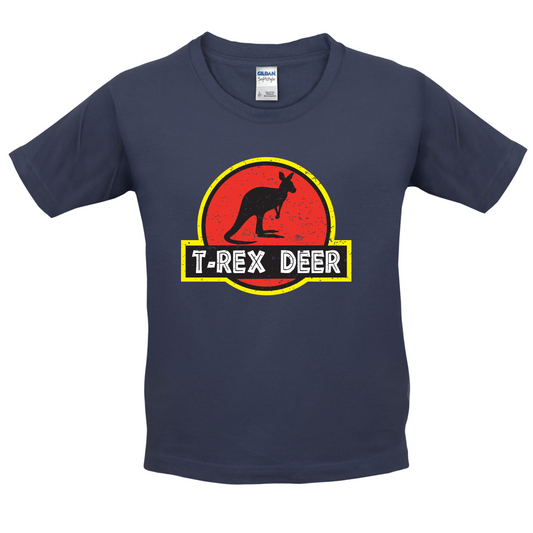 T-Rex Deer Kids T Shirt