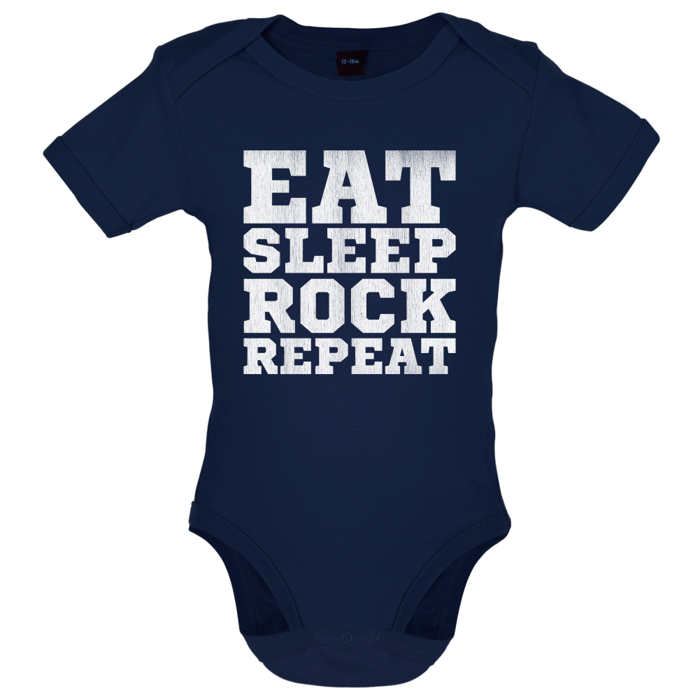 Eat Sleep Rock REPEAT Baby T Shirt