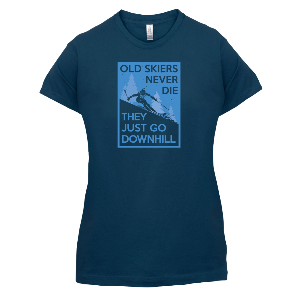 Skiers Go Downhill T Shirt
