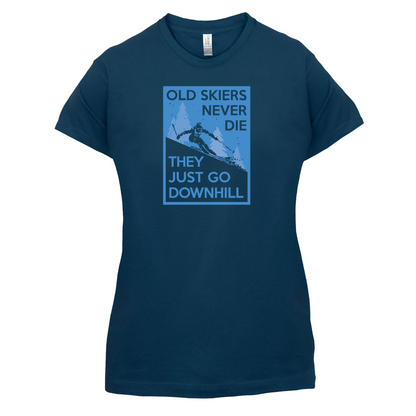 Skiers Go Downhill T Shirt