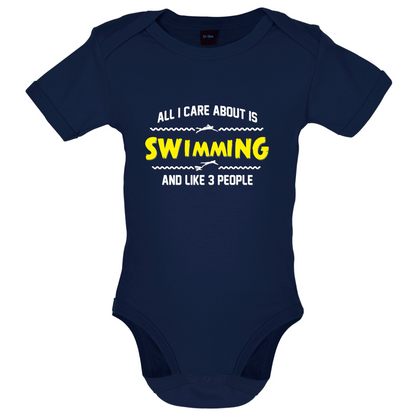 All I Care About Is Swimming Baby T Shirt
